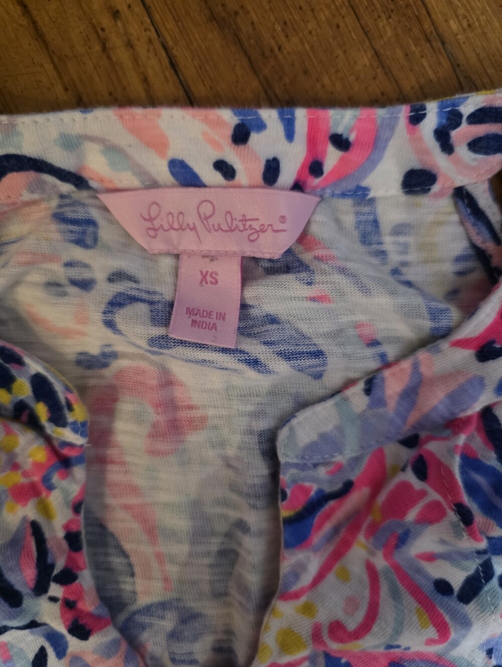 Lilly Pulitzer Pink Blue Floral Halter Dress - Picture 3 of 3